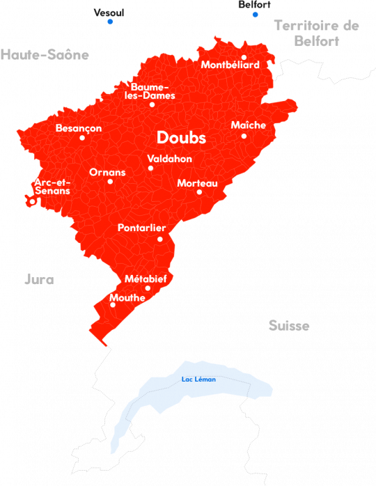 carte tourisme doubs