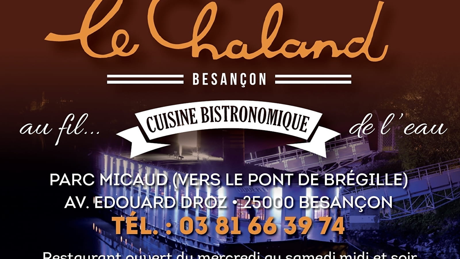 Le Chaland péniche restaurant salon de thé